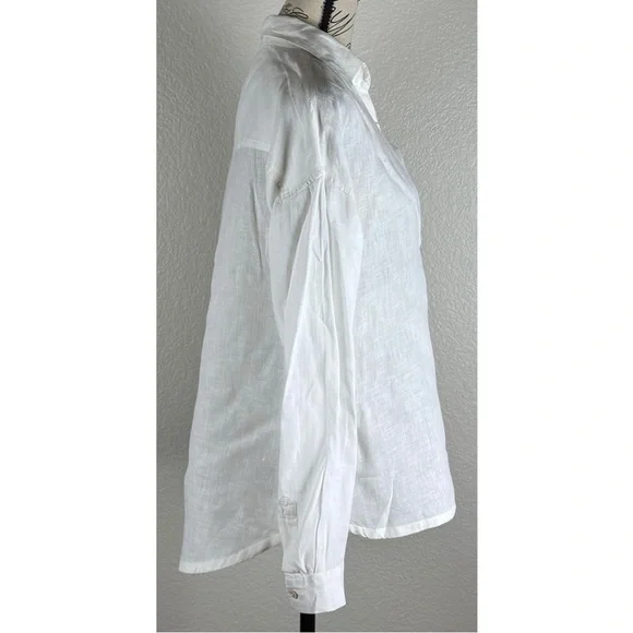 Sundance Women’s 100% Linen Boho Lagonlook Minimalist Blouse, size XS - Picture 4 of 8